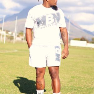 MBN Mens White Shirt and Short Set